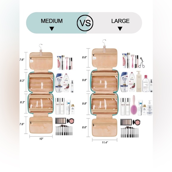 Teal Coosky Make Up Travel Bag - Picture 4 of 8